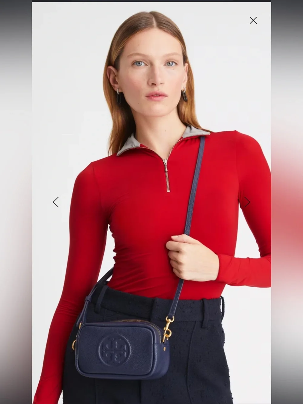 Tory Burch Navy PERRY BOMBÉ MINI BAG crossbody purse
